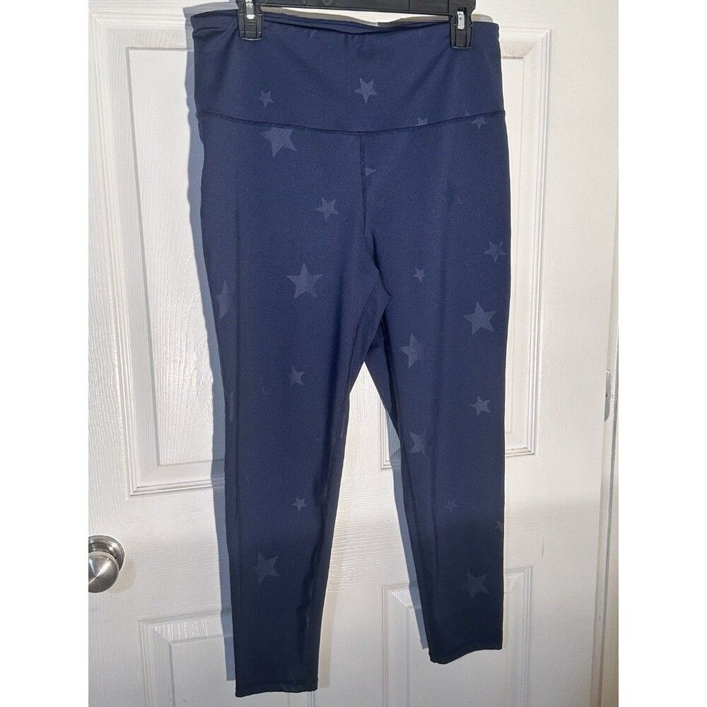 Ideology For Macys Navy W/ Stars Yoga Running Activewear Ankle Legging Size L